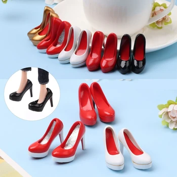 1:6 De Sex Feminin, Femeile De Simulare Stiletto Cu Toc De 5 Culori Curtea Pantofi Model De 12 Inch Păpușă Jucărie De Acțiune Figura Accesorii Pentru Papusa