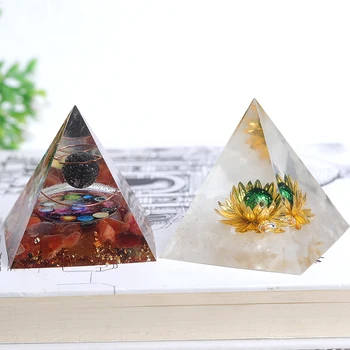 1 BUC Naturale de Vindecare de Cristal Piramide Orgonice Meserii Rășină Reiki Decor Acasă Generator de Energie Pentru Meditație Reiki Echilibrare Cadouri