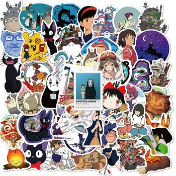 10/30/50pcs Drăguț Kawaii Vsco Miyazaki Hayao Spirited Away/Totoro Anime Autocolante Acasă Valiza Graffiti Sticker laptop de Jucarie pentru Copii