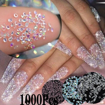 1000pcs Nail Art Micro Diamant Flash Crystal Nisip Bijuterii de Unghii Extensie de Unghii de Lux de Unghii de Moda Stras Decorare DIY