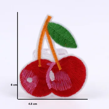 10buc/lot Brodate Cherry Patch Haine DIY Accesorii de Cusut Fierul de călcat Pe Desene animate de Fructe Autocolant DIY Jeans Paltoane Pantaloni Aplicatii