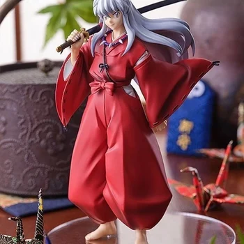 17cm Anime Inuyasha Sesshoumaru Acțiune Figura Jucării Inuyasha GK Manga Statuie din PVC Ornament Decor de Colectie Model Jucarii Cadou