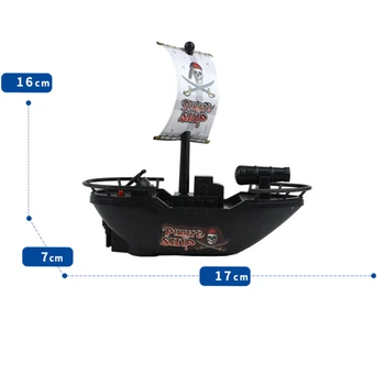 17cm Electric Pirate Barca Jucărie de Plastic Navă Militară Modelul Baiat Cadou de Ziua Copiilor Cadă de Baie în aer liber, Jucarii Educative