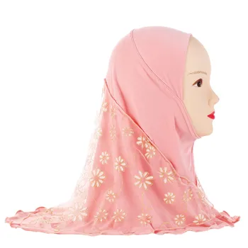 2 Strat Fete Islamic Esarfa Arab Șaluri Hijab Pentru 7-11ani Muslim Copii Copii