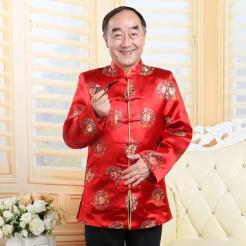 2022 Chineză Tradițională Costum Tang Costum de Top de Vârstă Mijlocie și Vârstnici Sacou Haina Cuplu Purta Ziua Banchet de Nuntă Costum