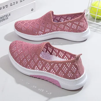 2022 NOI de Vara-coreean Plasă de Confortabil Femei Pantofi Respirabil Gol Mers pe jos de Sport Adidasi Casual Plat Doamnelor