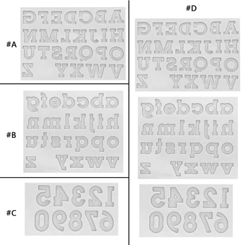 26 de Litere engleză Numere Breloc Rășină Epoxidică Mucegai Manual DIY Alfabetul Mucegai