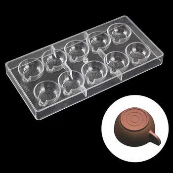 3D DIY Forma Cupa Policarbonat de Ciocolata Bar de Mucegai Bomboane de Calitate Alimentară Bakeware Pc-ul de Ciocolata Mucegai Jeleu Tava de Copt produse de Patiserie Instrument