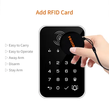 433MHz Wireless Touch Keyboard 2 BUC Card RFID Braț Sau Dezarma Parola Tastatura Pentru Acasă de Securitate Sistem de Alarma Tuya Sistem Inteligent