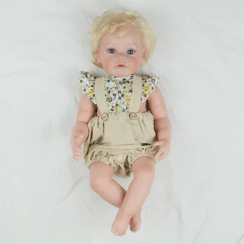 48CM Renăscut Copil Baby Doll Corp Plin de Silicon Păpuși de Mână detaliate Paiting Rădăcini de Păr Baie Jucărie de Ziua de nastere pentru Copii