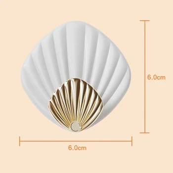 4buc Creative Shell Forma Agățat de Perete Cârlig Punch-gratuit Adeziv Puternic Cârlig Baie Bucatarie, montat pe Perete, fără Sudură Lipicios Cârlig