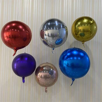 4D Folie de Aluminiu Baloane Nunta de Ziua Decor de Sărbătoare Festivalul Aranjament Consumabile a Crescut de Aur de Argint Heliu Balon