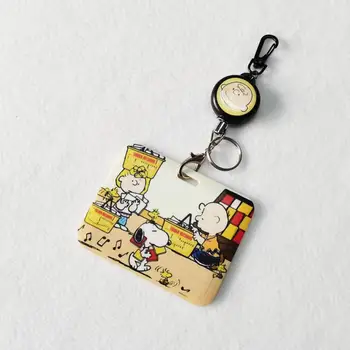 4Styles Snoopy, Charlie Id-ul Deținătorului de Card Student de Metrou, Acces cu Card de Control Card Anime Kawaii Anti-a Pierdut Cardul de Maneca cu Pandantiv