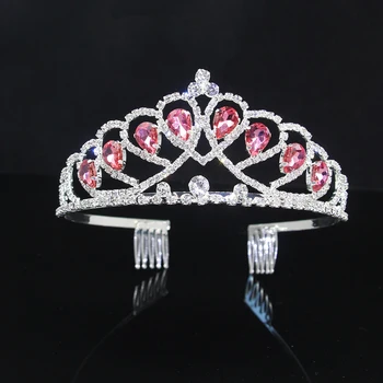 5 Culori de Cristal Mireasa Diademe și Coroane Printesa Moda Bijuterii Femei Caciula Stras Accesorii de Par de Nunta