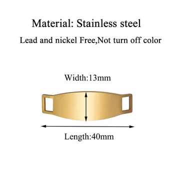5pcs/lot din Oțel Inoxidabil Atât de Lustruit Conectori Pentru a Face Bijuterii de Gol Bara de Mână Ștanțare Etichete Gravate DIY Face Brățară