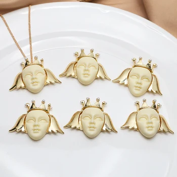 6pcs epocă de frumusete cap palatul coroanei Declarație Picătură Cercei pentru Femeile încrustat perla pandantiv bijuterii diy colier accesorii
