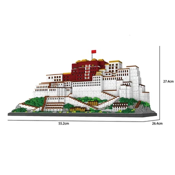 7380pcs+ Diamond Mini Notre-Dame DE Paris Modelul Blocuri Arhitectura Bisericii Tibet Palatul Potala cărămizi Jucarii Pentru Copii