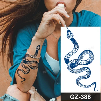 8Pcs/Mult suc de cerneală tatuaj temporar autocolante en-gros de lungă durată impermeabil tatuaj fals șarpe anime bărbați femei pictura pe corp