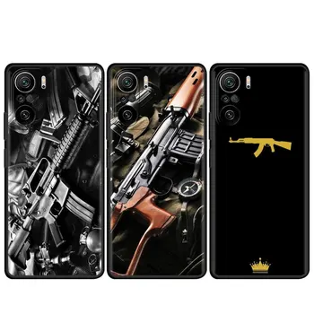 AK47 Pistol Pistol cu Gloanțe de Caz Pentru Xiaomi Redmi Nota 11 10 9 9 K40 Pro 7 8 9A 9C 8T 9T 10C 10Pro Silicon Coajă de Telefon
