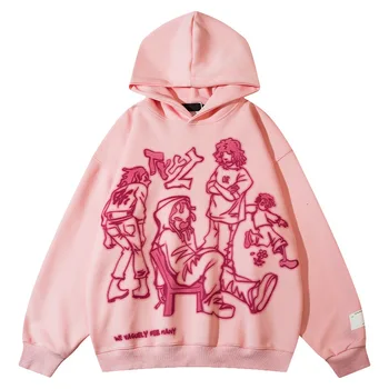 Anime Cartoon Print Design Bărbați Hoodie Jachete Streetwear Cu Glugă De Moda Harajuku Liber Casual Pulover Hoodies