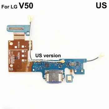Aocarmo Tip C USB Încărcător Dock de Încărcare Port Conector de Jos Microfon Cablu Flex Pentru LG V50 Piese de schimb
