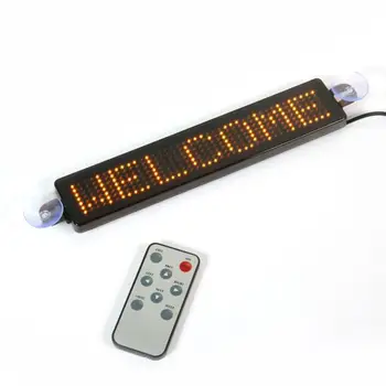 Auto 12V cu LED Programabile Semn Mișcare Mesaj de Defilare de Afișare Ecranul de Bord 23cm x 5cm x 1cm
