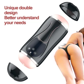 Automate de sex Masculin Masturbator 7-frecvența Împingere Puternică Rotație cu ventuze Hands-free Electrice Sex Oral Barbati Masturbari