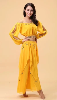 Belly Dance Haine De La Bollywood, Dans Din Buric Fusta Costum De Dans Set Dans Indian Sari Bellydance Costum Fusta Femei Top Șifon