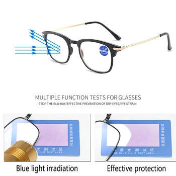 Bărbați Supradimensionat Ochelari de Lectură Lumină Albastră de Blocare Femei Retro Presbyopic Ochelari de Calculator Full-Frame de Mărire Optică Ochelari