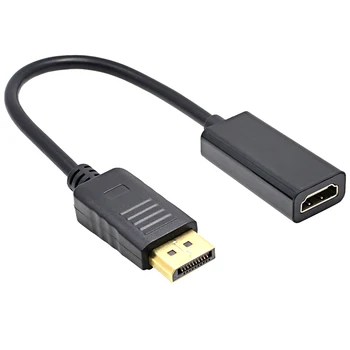 Cablu Convertor DP la HDMI compatibil cu Cablu Adaptor de sex Masculin La Feminin Pentru HP/DELL PC Laptop Display Port la HDMI 1080P