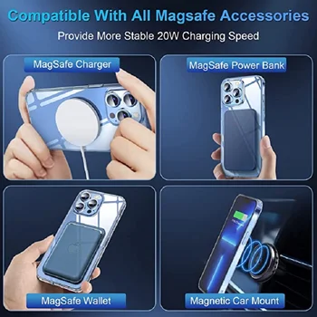 Caz Magnetic pentru iPhone14 13 12 11 Pro Max Magsafe de Încărcare fără Fir Magnetic Cazul iPhone 13 12 Mini X XR XS Max 7 8Plus SE2020