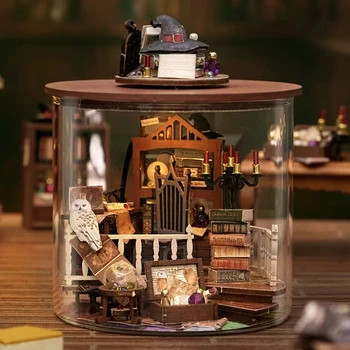 Cutebee DIY din Lemn, Păpuși Magice casă de Păpuși în Miniatură Kit de Construcție Cu Mobilier Casa Cărții Jucarii pentru Fete Ziua de nastere Cadouri