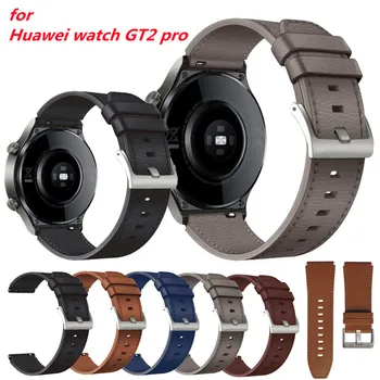 Din Piele Curele de 22mm watchband Pentru Huawei watch GT2 pro smartwatch-bratara Pentru Ceas Huawei GT Active GT2 46mm Brățară