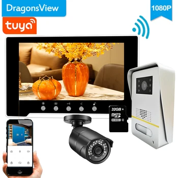 Dragonsview 1080P Wifi Wireless Video Interfon Sonerie Camera de Securitate de Sistem Ușa de Acces Tuya Inteligent de 7 Inch Touch Screen de la Distanță