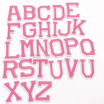 En-gros 26Pcs O-Z Culoare Pură engleză Alfabet Scrisoare de Patch-uri Brodate Numele Aplicatiile de Fier pe Patch-uri pentru Haine Autocolant Insigna