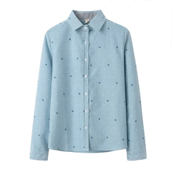 EYM Brand Femeie Bluza 2021 Primăvară Nouă Casual Print cu Maneci Lungi Tricou Femei Proaspăt Stil de Colegiu Bluze Topuri Haine Doamnă Blusas