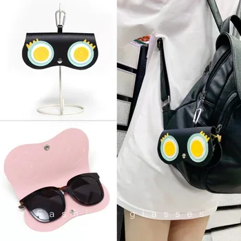 Femei de moda din Piele PU Ochelari Caz Portabil ochelari sac de soare ochi cutie de ochelari de soare capac protector-transporta pe sac de depozitare