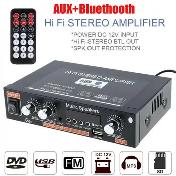G30 Amplificator Audio 45Wx2 Canal 2.0 Digital pentru Masina Acasa Puternic Bluetooth 5.0 Hifi Stereo Subwoof AMP Suport USB TF FM AUX