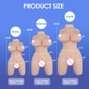 HESEKS Realist Sexy Jumătate de San Papusa Corp Pentru Barbati Cur Mare Vagin Pussy Anal Masturbatori Adult Sex Toys 18+