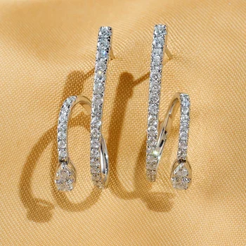 Huitan Creative în Formă de Cercei Stud pentru Femei Pline Strălucitoare CZ Argint cu Piatra de Culoare Delicată Doamnă Ureche Moda Bijuterii Accesorii