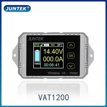 JUNTEK VAT1200 100V 200A Wireless ampermetru voltmetru acumulator de capacitate de monitorizare coulomb contra 12V 24V 48V ecran color metru