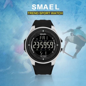 LED Digital Ceasuri de mana de Lux Marca SMAEL Barbati Ceas Automată Sport Ceasuri de Alarmă Reloje Hombre 1380 Armata Ceas rezistent la apa Bărbați