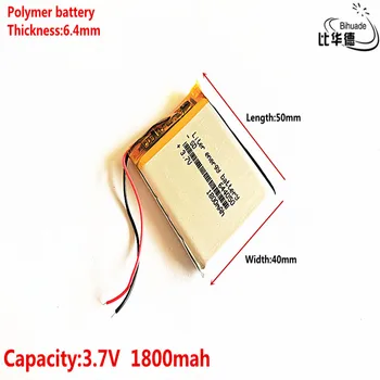 Litru de energie a bateriei Bun Qulity 3.7 V,1800mAH 644050 Polimer litiu-ion / Li-ion pentru tablet pc-ul BĂNCII,GPS,mp3,mp4