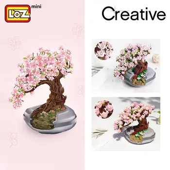 LOZ bloc de cires floare de ghiveci suculente bonsai camera de zi de decorare mini mici particule de asamblare jucărie puzzle