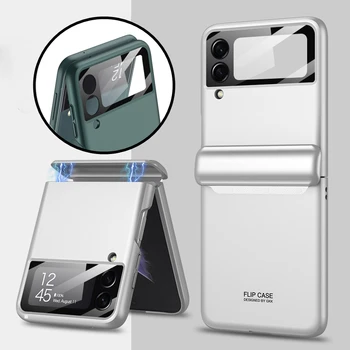 Magnetic Toate incluse Caz Pentru Samsung Galaxy Z Flip 3 4 5G Caz rezistent la Socuri de Plastic Greu de Lux Acoperire Pentru Samsung Z Flip4 Flip3