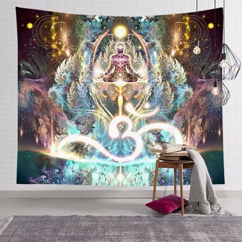 Mandala Psihedelice Yoga Agățat de Perete Vrăjitorie Tapiserie Estetice Colegiu Dormitor de Decorare Perete Boho Decor Acasă 200x150 cm