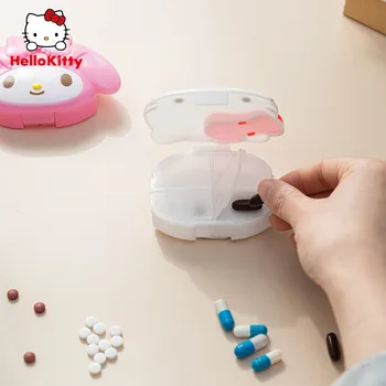 Melodia cutie 4 grile drăguț Sigilat desene animate cutie de medicina portabil de sex feminin sub-ambalare Tableta cutie bagaj de călătorie de Droguri Container