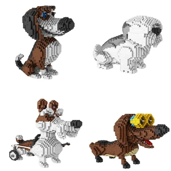 Mini Blocuri Drăguț Ozzy Film Cainele Modelul Teckel de Desene animate Fronky Doe Câine de Vânătoare Anime Brinquedos pentru Copii, Jucarii Fete, Cadouri