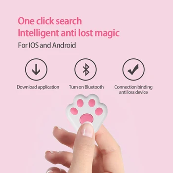 Mini Drăguț Câine Laba GPS Tracker de Alarmă Anti-pierdut GPS Locator Portofel Inteligent Key Finder Tag Breloc Câine de Companie Copil Tracker