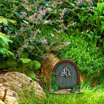 Mini Zână Grădină, Uși Din Lemn Mini Grădină Ușa Elf Usa Ornamente Din Lemn De Copaci In Miniatura, Curte, Gradina Decor Meserii